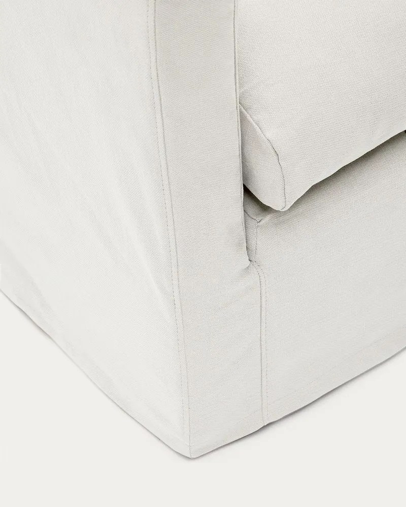 Biele ľanové kreslo Nora – Kave Home