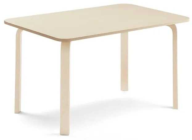 Stôl ELTON, 1200x600x640 mm, laminát - breza, breza