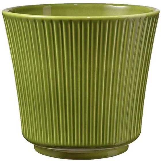 Keramický obal kvetináč zelený 16cm