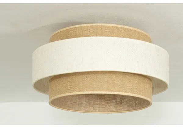 Stropné svietidlo BOHO 1xE27/60W/230V pr. 40 cm krémová/juta