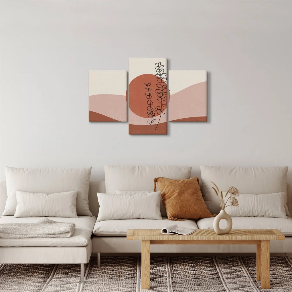 Obraz - Boho listy N⁰1 (90x60 cm)