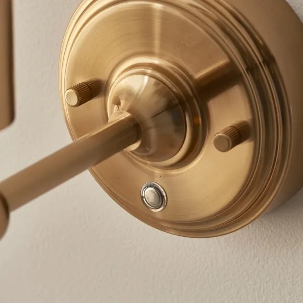 Endon 114831 - LED Stm. nabíjacia nástenná lampa BURLEY LED/1,5W/5V mosadz/béžová