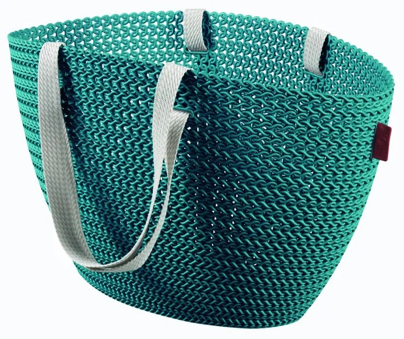 CURVER Taška nákupná, pikniková bag imitácia háčkována - modrá
