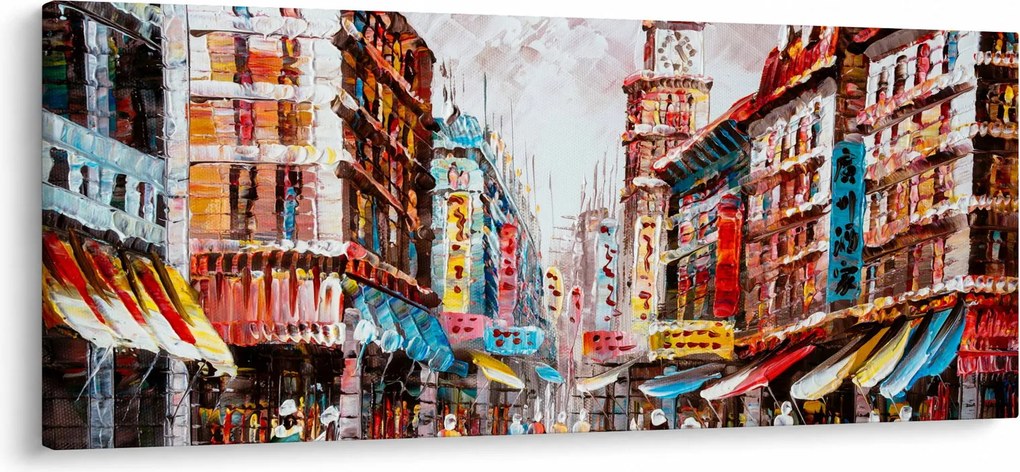 Obrázok - Hong Kong, olejomaľba (120x50 cm)