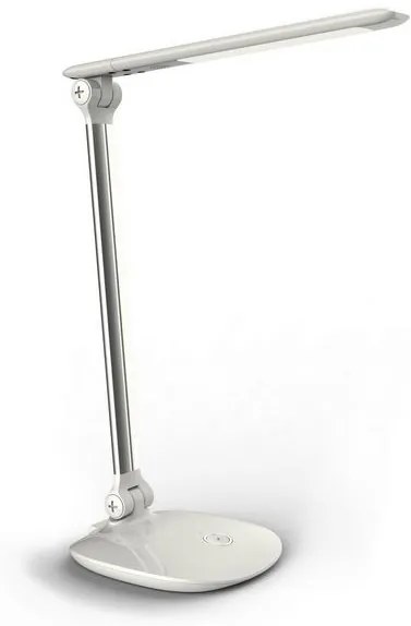 CHINATSU Stolná LED stmievateľná lampa, 6W, teplá-studená biela, biela