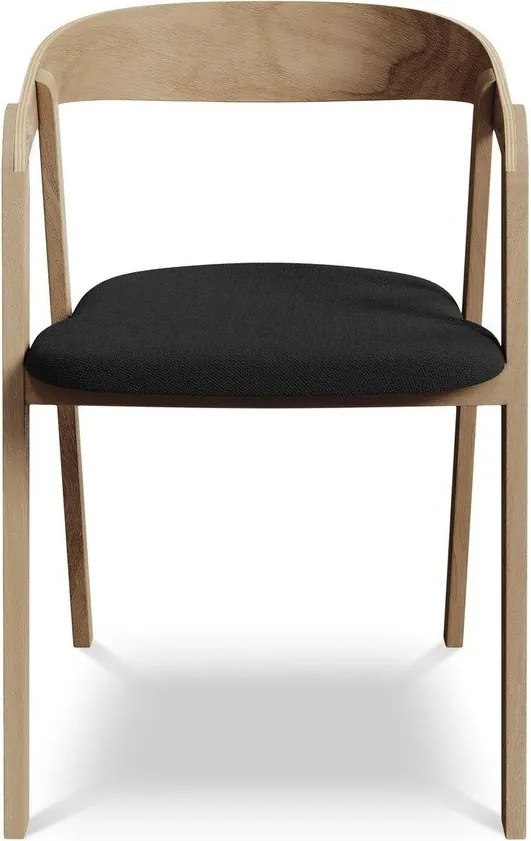 Čierne jedálenské kreslo z masívneho dreva Erika – Makamii