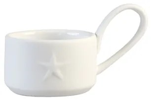 Malý porcelánový svietnik s hviezdičkou