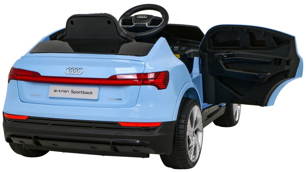 Audi E-Tron Sportback modré – Elektrické auto pre deti s pohonom 4x4, diaľkovým ovládaním