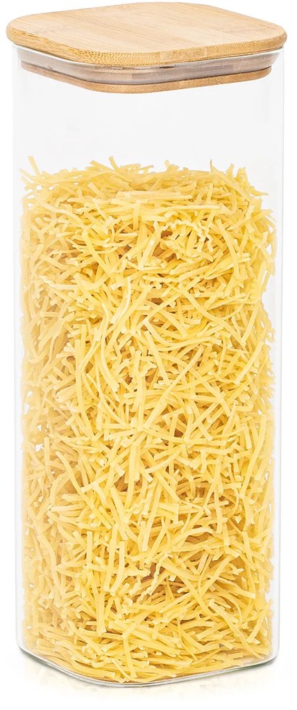 4Home Sklenená dóza na potraviny s vekom Bamboo, 2000 ml, 2000 ml