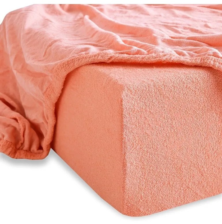 Plachta posteľná marhuľová froté EMI, Plachta 180x200