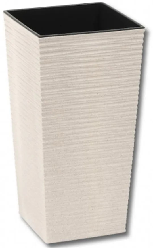 Obal na kvetináč Finezia prútie ECO 25x25x46cm biely