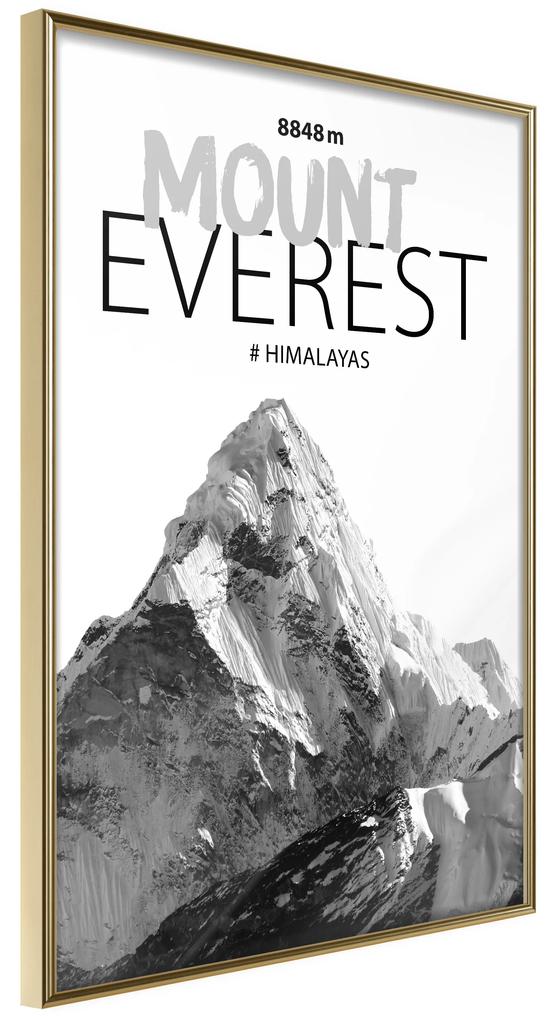 Artgeist Plagát - Mount Everest [Poster] Veľkosť: 30x45, Verzia: Čierny rám s passe-partout