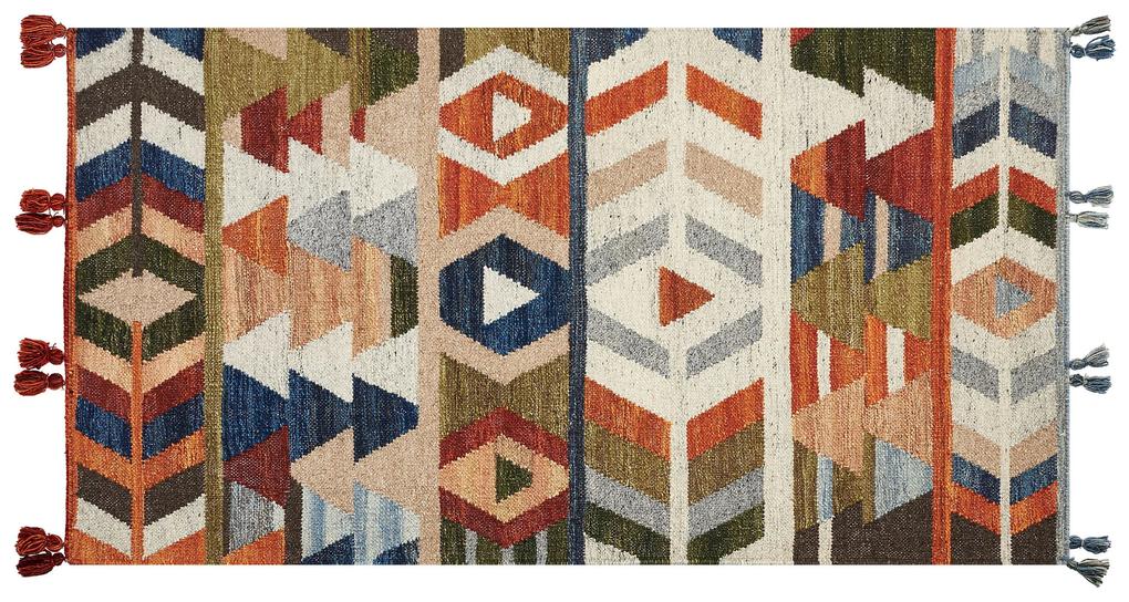 Vlnený kelímový koberec 80 x 150 cm viacfarebný KAGHSI Beliani