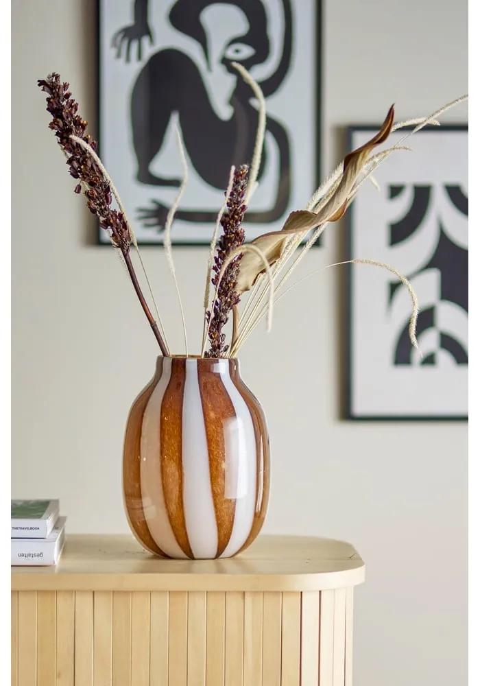 Hnedá sklenená váza Mayah – Bloomingville