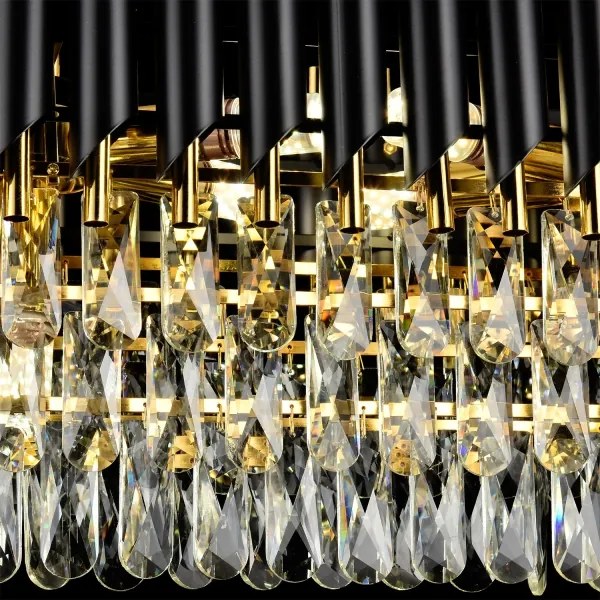 Brilagi - Luster na reťazi ECLIPSE 10xE14/10W/230V 78x28 cm čierna/zlatá