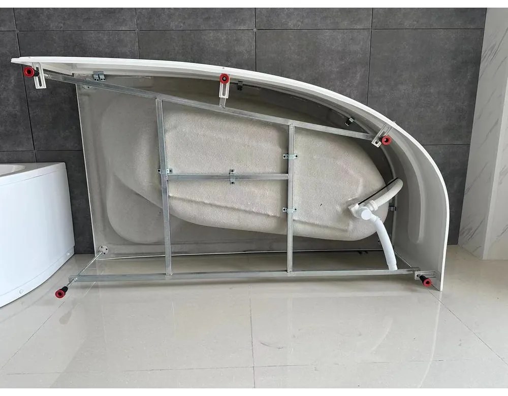 Asymetrický rám vane 160x100 cm, ľavý