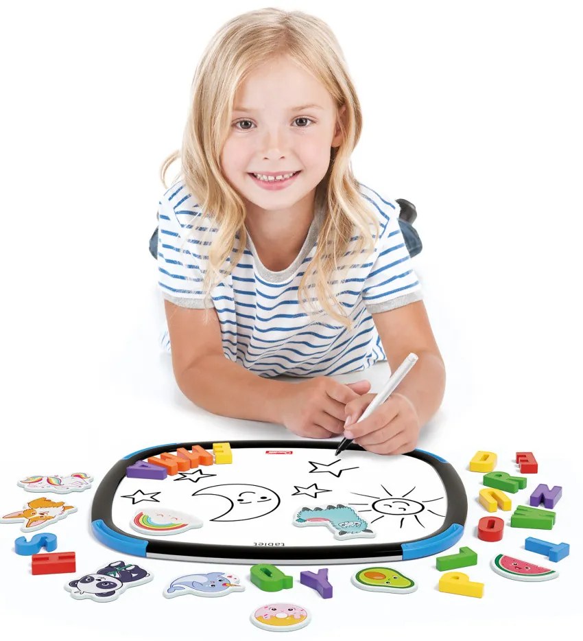 Obojstranná magnetická tabuľa s písmenami - 58 ks magnetov