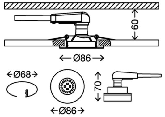 Briloner 7220-032-SADA 3x LED Kúpeľňové podhľadové svietidlo FIT 1xGU10/5W/230V