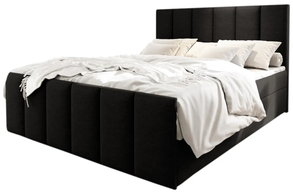 Čalúnená posteľ boxspring LAGO + topper, 180x200, sawana 14