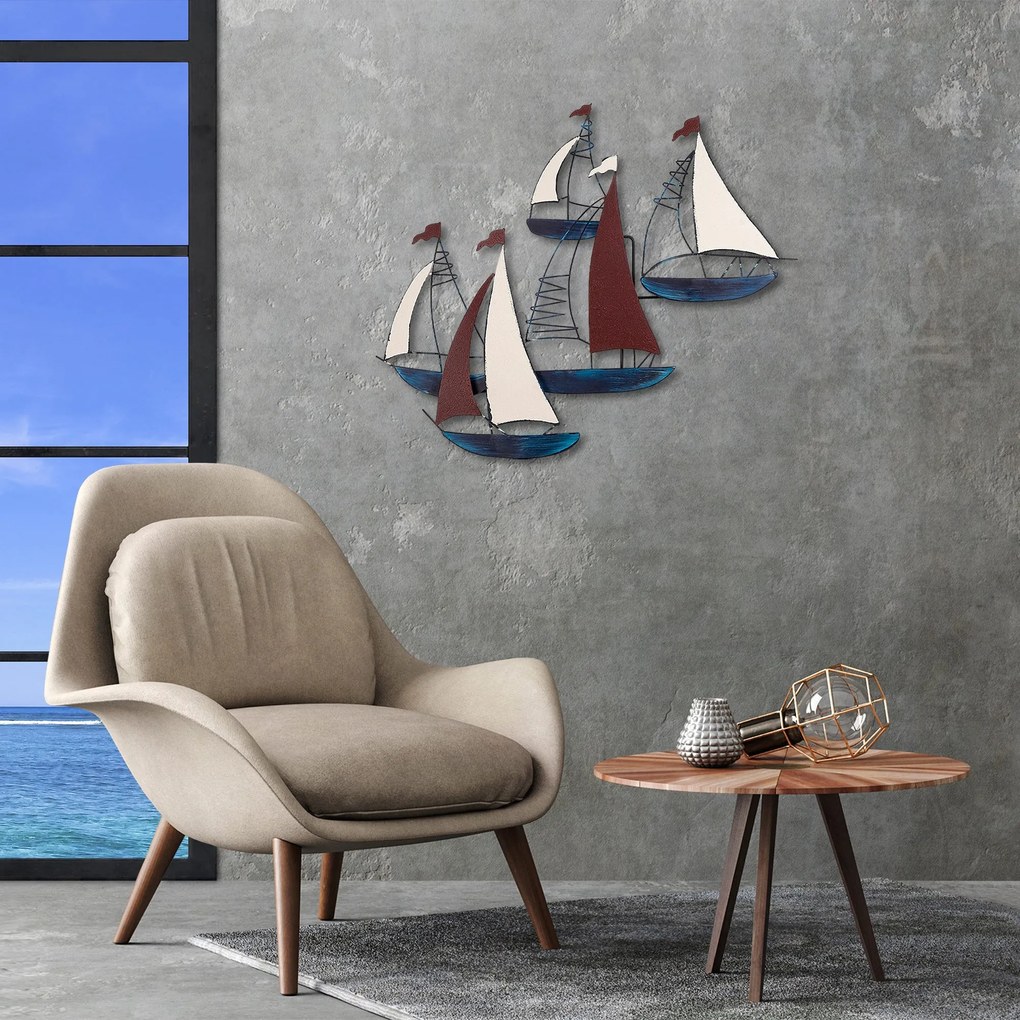 Nástenná kovová dekorácia Kadirga viacfarebná