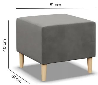 Taburetka BLANK Elegant svetlosivá