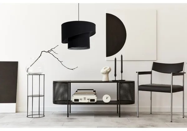 Luster na lanku LORI 1xE27/60W/230V čierna