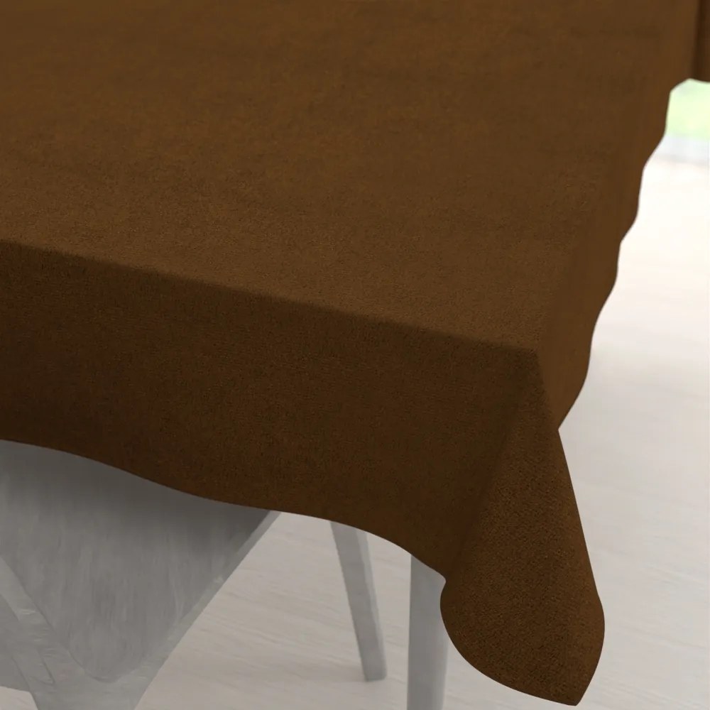 Biante Obdĺžnikový obrus/imitácia brúsenej kože Alcantara ALC-017 Hnedý hrdzavý 120x140 cm