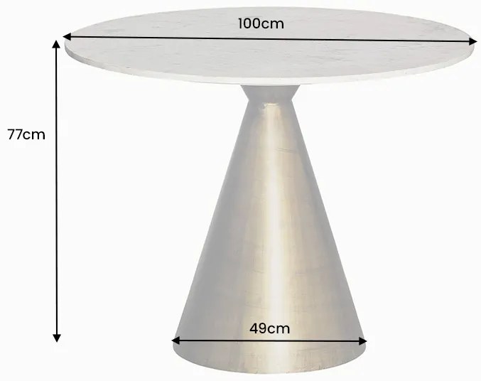 Okrúhly jedálenský stôl Amira 100 cm biely