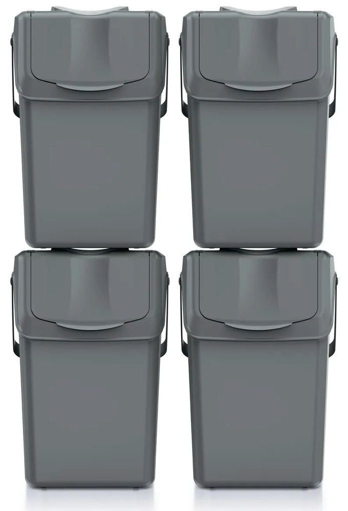 Odpadkový kôš na triedený odpad (4 ks) ISWB25S4 25 l - sivý kameň