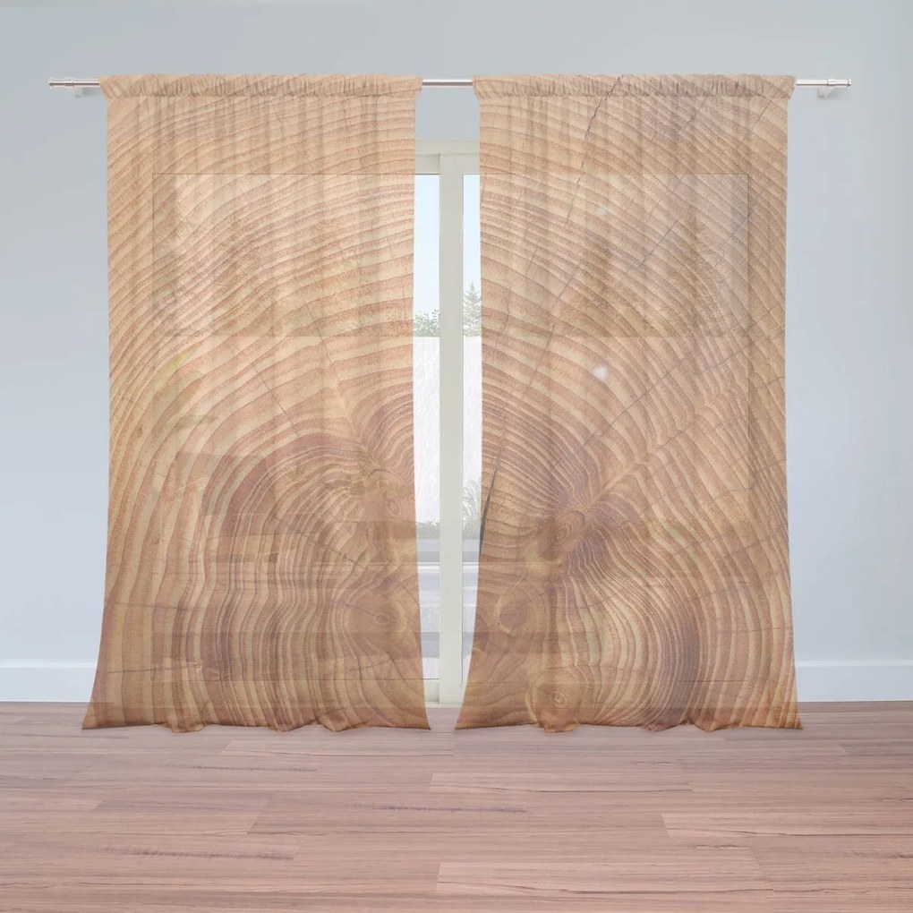Sablio Záclony Drevo 2: 2ks 150x250cm