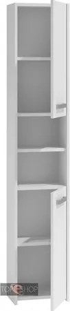 Kúpeľňová skrinka s regálom 30 cm biela
