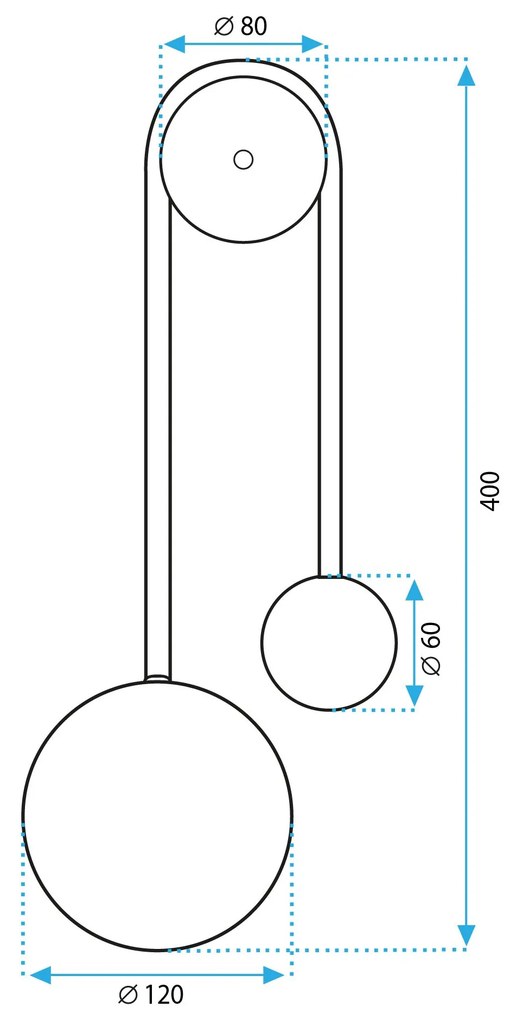 Toolight, LED nástenné svietidlo 50cm 5W 4000K 500lm APP1474-CW, zlatá lesklá-čierna matná, OSW-03604