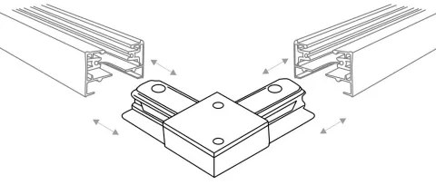 Zuma Line 3045 - Bodové svietidlo do lištového systému REFLEKTOR 8xGU10/10W/230V