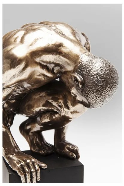 KARE DESIGN Dekoratívny predmet Nude Man Stand 35 cm bronzový 35,5 × 25,5 × 12,5 cm