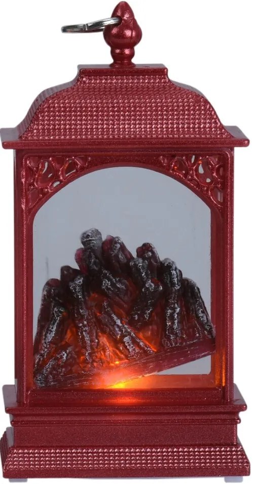 Home Styling Collection Lampáš s LED kameňom vo vnútri, 13 cm Farba: Čierna