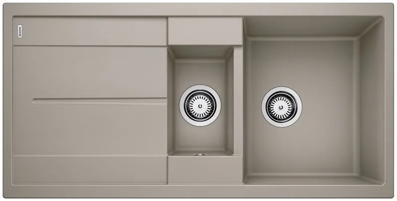 Blanco Metra 6 S, silgranitový drez 1000x500x190 mm, 1,5-komorový, svetlá hnedá, BLA-517355