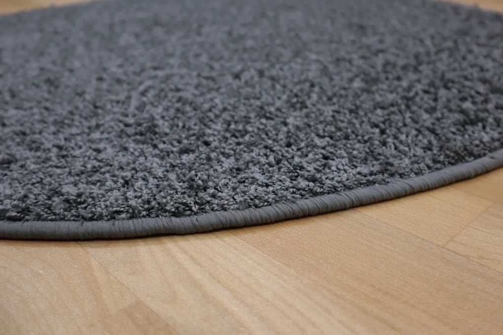 Vopi 250x250 (priemer) kruh Kusový koberec Color Shaggy šedý kruh, šedá, kancelária