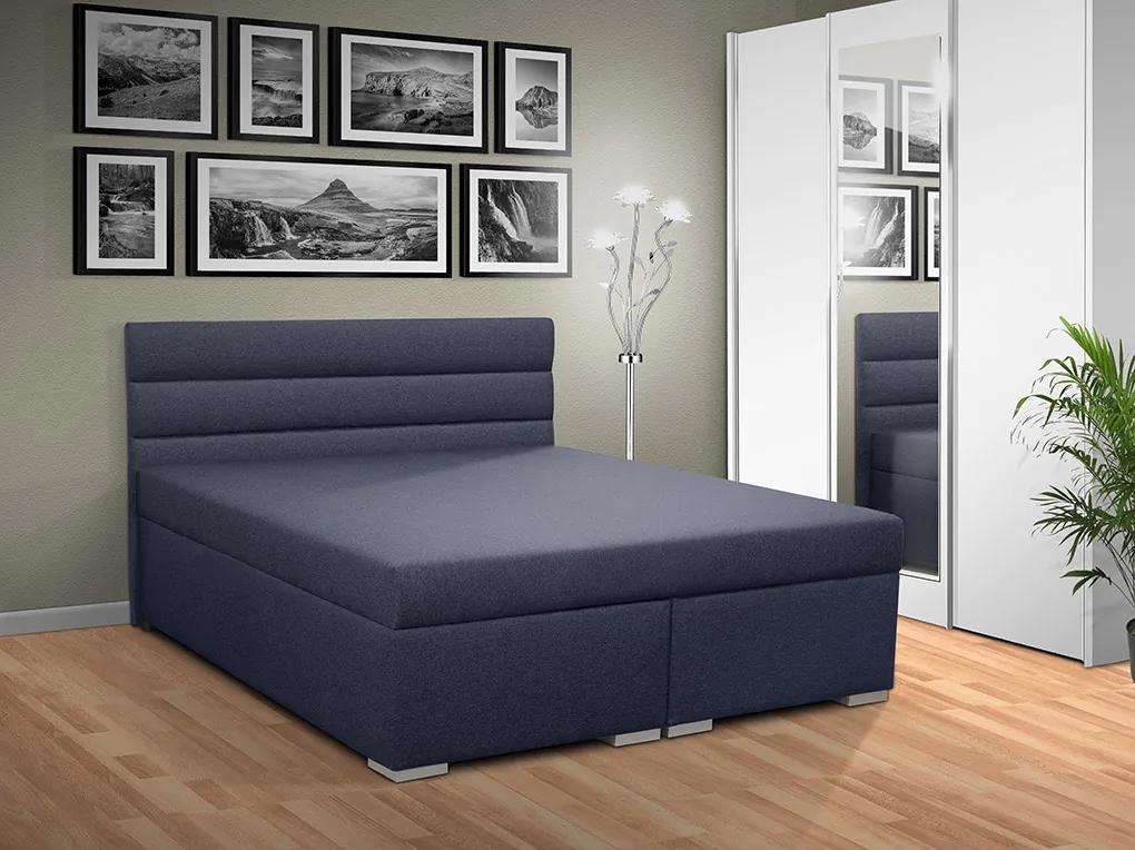 Čalúnená posteľ s úložným priestorom Tango 180 Typ farebného prevedenia: Savana krém 01, Typ čela: A