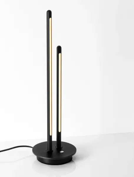 LED stmievateľná čierna stolná lampa Intec