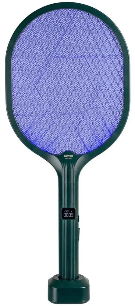 Vayox LED Elektrický lapač hmyzu 2v1 s LCD displejom 1200 mAh/5V zelená BX0035