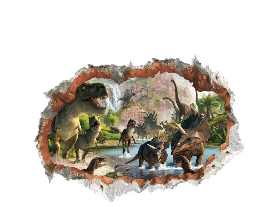 Samolepka na stenu "Dinosaury" 70x50 cm