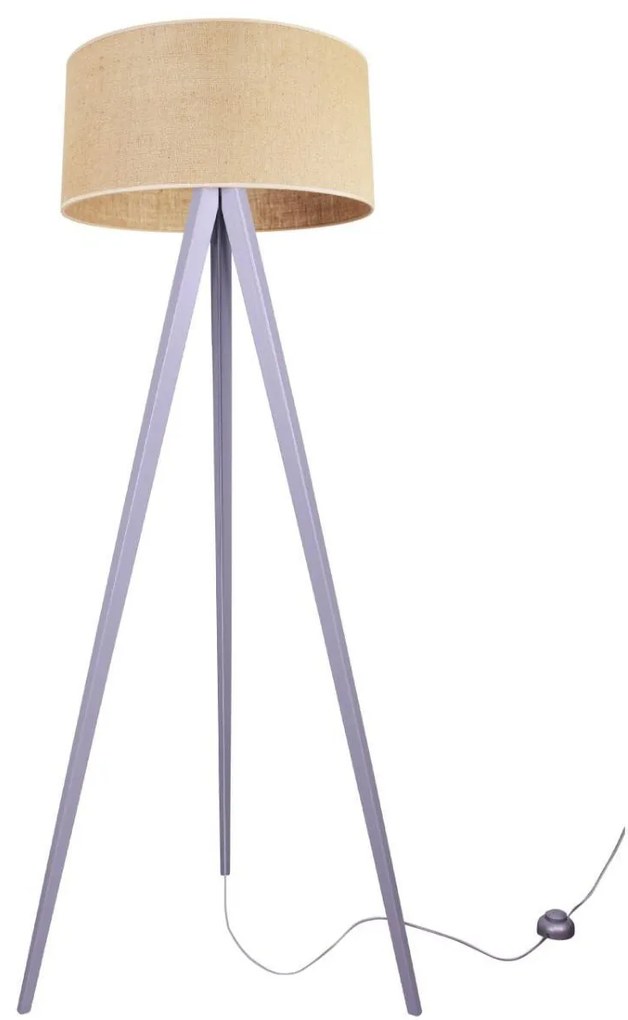 Stojacia lampa Juta, 1x jutové tienidlo, (výber zo 6 farieb konštrukcie)