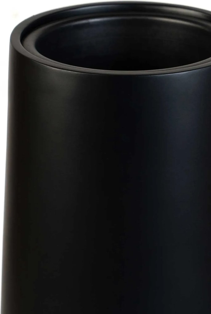Dizajnový kvetináč BERBELO, sklolaminát, výška 80 cm, čierny mat