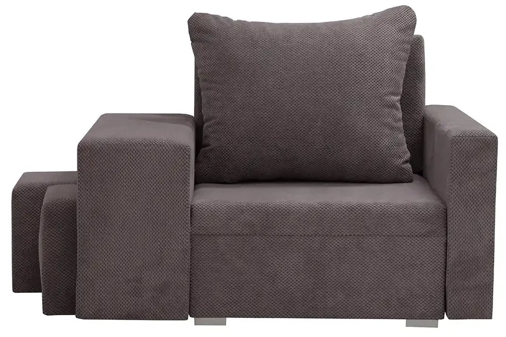 Kreslo pre 1 osobu s funkciou spania DOTA + 2 taburety Námorník