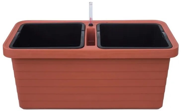 Samozavlažovací truhlík Berberis DUO, terakota, Plastia, 78 cm