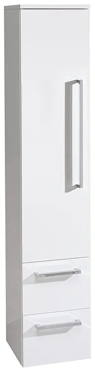 Mereo Mereo, Bino, kúpeľňová skrinka vysoká 163 cm, ľavé otváranie, biela, biela/dub, MER-CN667