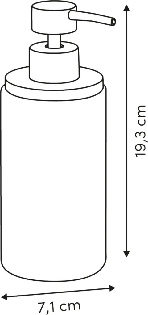Dávkovač mydla Como, sivá/s drevenými prvkami, 300 ml
