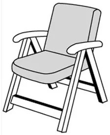 Doppler SPOT 2911 nízky - polster na záhradnú stoličku a kreslo, bavlnená zmesová tkanina