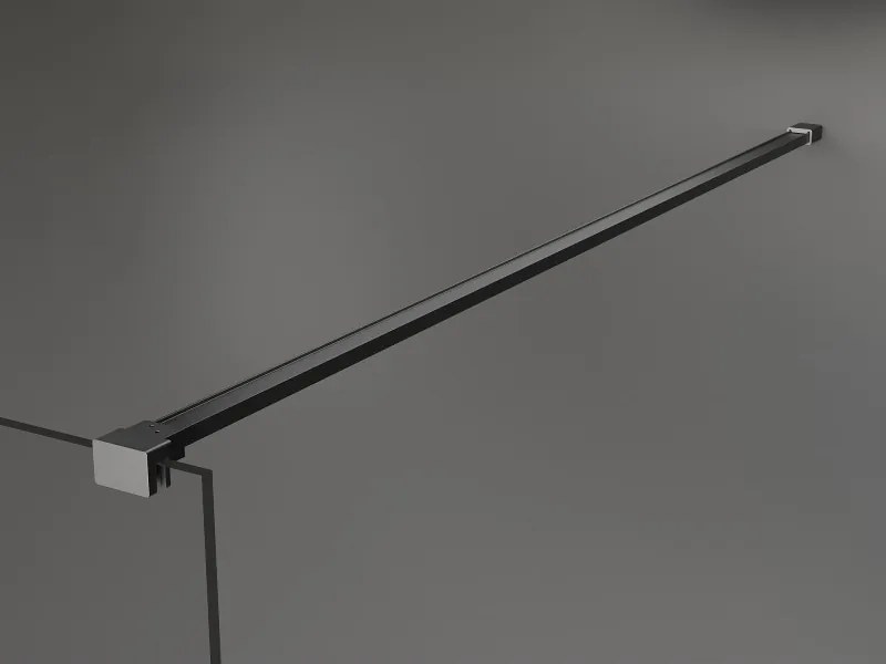 Mexen Kioto, sprchová zástena Walk-In 135 x 200 cm, 8mm číre sklo, grafitový profil, 800-135-002-95-00