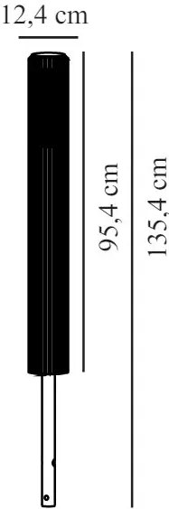 Nordlux Černý záhradný stĺpik Aludra 95 Seaside pre žiarovku E27 95cm 2118038203